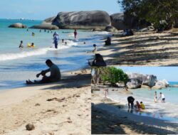 Liburan  Idul Fitri Geosite Pantai Batu Kasah Natuna Dipadati Pengunjung