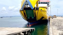 KMP. Bahtera Nusantara 01 Resmi Buka Trayek Baru di Pelabuhan Sedanau
